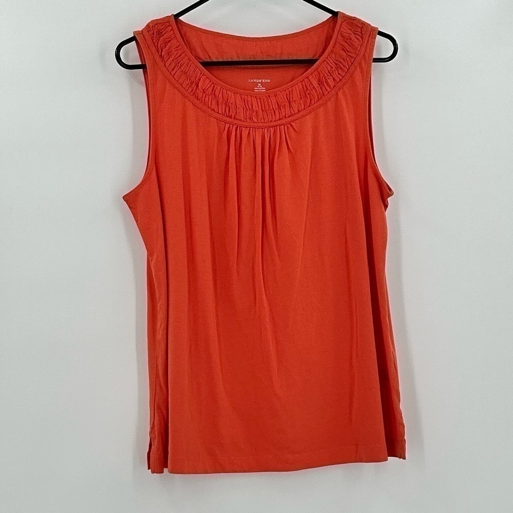 𝅺LANDS’ End Women’s Orange Tank Top Size Medium